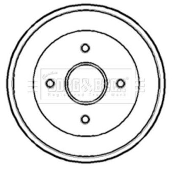 Тормозной барабан BORG & BECK BBR7168