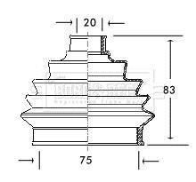 Пыльник, приводной вал BORG & BECK BCB2004