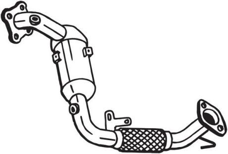 Каталізатор EURO 5/EURO 6 FORD B-MAX, ECOSPORT, FIESTA VI, TOURNEO COURIER B460, TRANSIT COURIER B460, TRANSIT COURIER B460/MINIVAN 1.0 08.12- BOSAL 090216