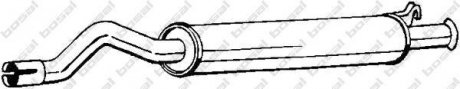 Глушитель системы выпуска (средний) BOSAL 105159 (фото 1)