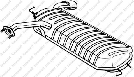 Глушник вихлопної системи задній HYUNDAI TUCSON, KIA SPORTAGE II 2.0 08.04-08.10 BOSAL 165069 (фото 1)