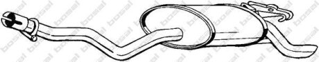 Глушник вихлопної системи задній MERCEDES 190 (W201) 2.5D 04.85-08.93 BOSAL 175347