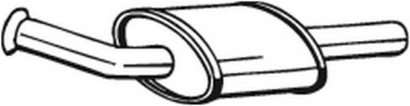 Глушник системи випуску (середній) BOSAL 200-811