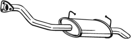 Глушник вихлопної системи задній MITSUBISHI PAJERO II, PAJERO III, PAJERO IV 3.2D 04.00- BOSAL 279649