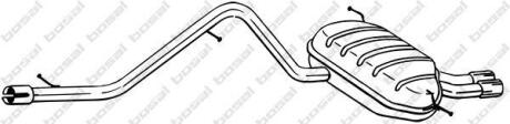 Глушник вихлопної системи задній VW TIGUAN 2.0D 03.08-07.18 BOSAL 285453