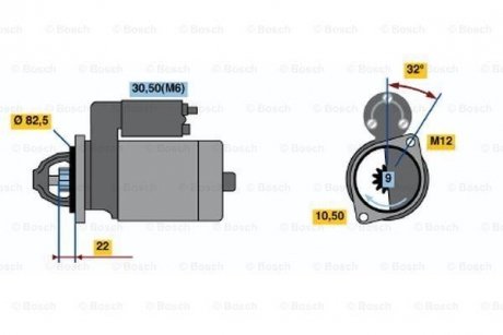 Стартер BOSCH 0 001 107 045