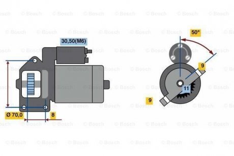 Стартер BOSCH 0 001 109 069 (фото 1)