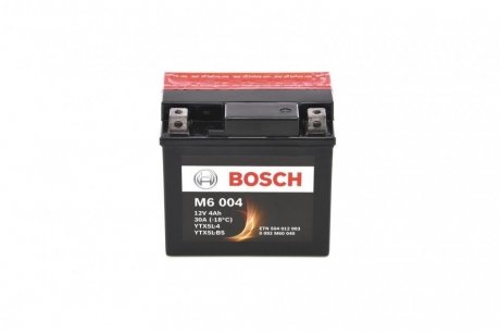 Аккумулятор сухозаряженный AGM 4Ah 80А BOSCH 0092M60040 (фото 1)