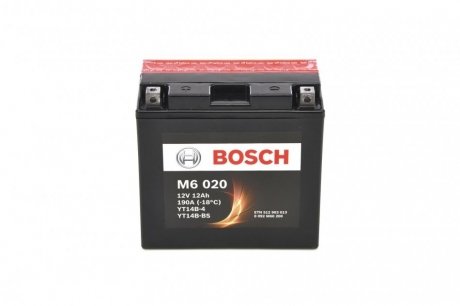 Аккумулятор сухозаряженный AGM 12Ah 190А BOSCH 0092M60200 (фото 1)