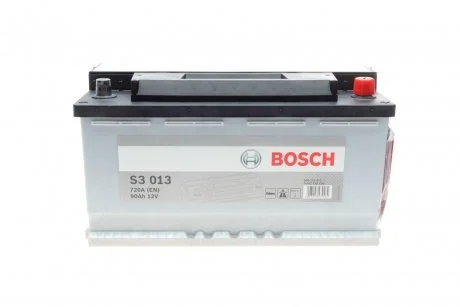 Аккумулятор S3 12В/90Ач/720А (R+) (353х175х190) BOSCH 0 092 S30 130