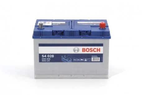 Акумулятор 95Ah-12v (S4028) (306x173x225),R,EN830(Азія) BOSCH 0 092 S40 280