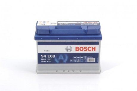 Аккумулятор 70Ah-12v EFB (S4E08) (278x175x190),R,EN760 BOSCH 0092S4E081 (фото 1)