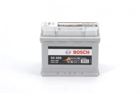 Акумулятор S5 12В/63Ач/610А (R+) (242х175х190) BOSCH 0 092 S50 050