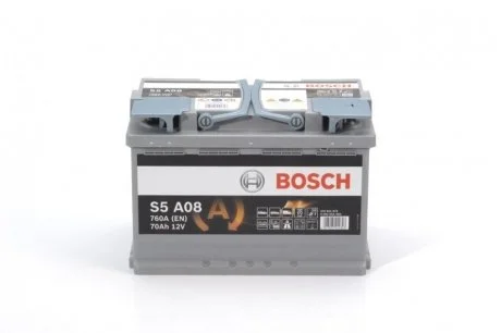 Аккумулятор S5A 12В/70Ач/760А (R+) (278х175х190) BOSCH 0 092 S5A 080