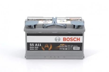 Акумулятор автомобільний S5 AGM 80Ah 800A R+ BOSCH 0 092 S5A 110