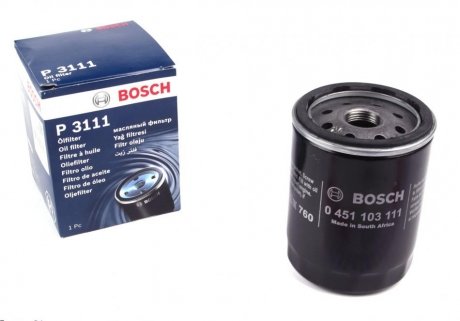 0451103111 BOSCH Фільтр масляний Fiat Doblo, Peugeot (вир-во Bosch)