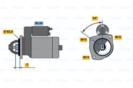 Стартер BOSCH 0 986 016 530 (фото 1)