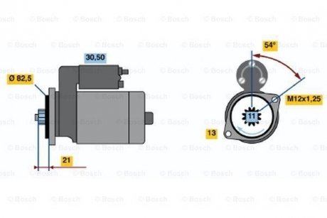 Стартер BOSCH 0 986 020 591 (фото 1)