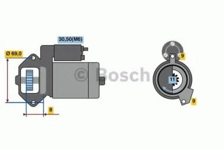Стартер BOSCH 0986022020