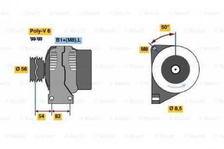 Генератор BOSCH 0 986 041 150 (фото 1)