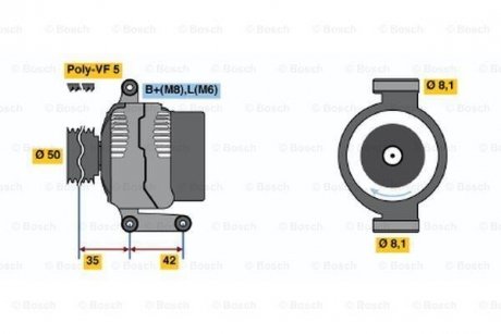 Генератор BOSCH 0986045181