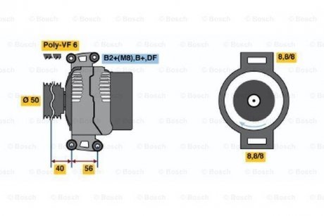 Генератор BOSCH 0 986 047 660