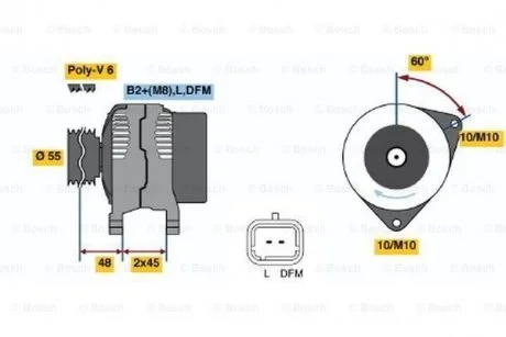 Генератор BOSCH 0986049091