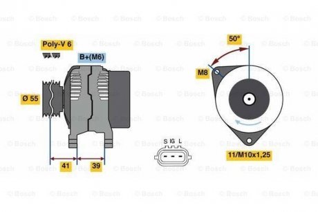 Генератор BOSCH 0 986 049 490 (фото 1)