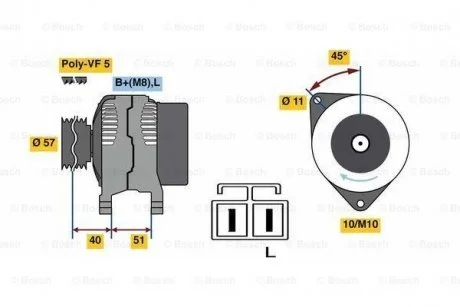 Генератор BOSCH 0986081060