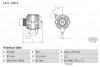 Генератор (14В, 130А, відновлений) HYUNDAI ELANTRA IV, ELANTRA V, I20 I, I30, I40 I, I40 I CW, IX20, IX35  KIA CARENS IV, CEED, OPTIMA, PRO CEED, RIO III, SOUL I, SOUL II 1.1D-1.7D 11.05- 0986082820