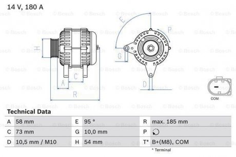 Генератор BOSCH 0 986 082 850 (фото 1)