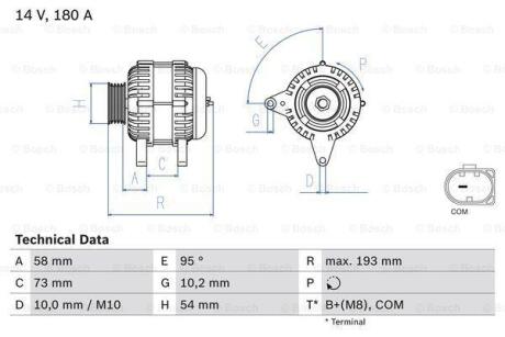 Генератор BOSCH 0986083330