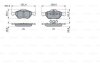 Комплект гальмівних колодок передн, FORD FIESTA IV, FIESTA V, FIESTA/HATCHBACK, FIESTA/MINIVAN, FUSION, KA, PUMA, STREET KA MAZDA 121 III, 2 1.0-1.8D 08.95-12.12 BOSCH 0986424034 (фото 1)