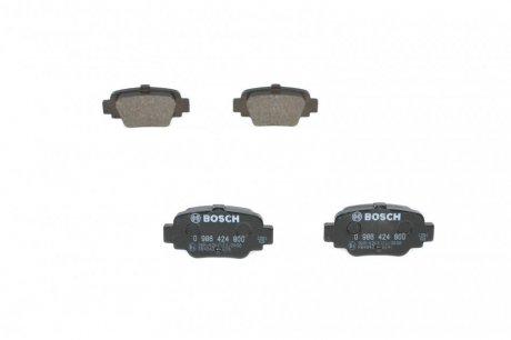 Тормозные колодки, дисковый тормоз (набор) BOSCH 0986424800