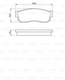 Гальмівні колодки дискові NISSAN/SUBARU Sunny/Justy/Libero >>00 BOSCH 0986469580 (фото 1)