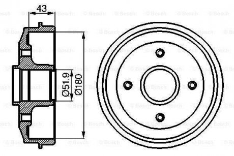 Гальмівний барабан BOSCH 0986477020 (фото 1)