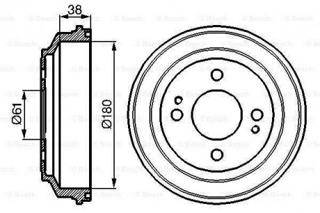 Тормозной барабан BOSCH 0 986 477 063 (фото 1)