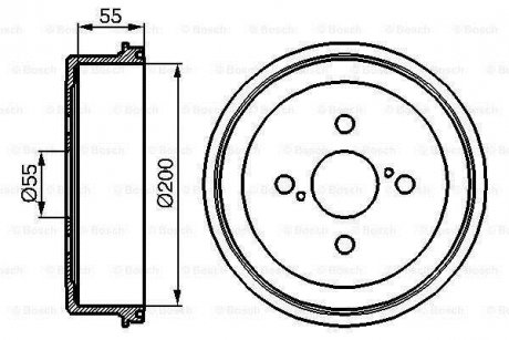 Тормозной барабан BOSCH 0 986 477 090 (фото 1)