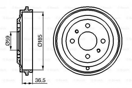 Тормозной барабан BOSCH 0 986 477 125 (фото 1)