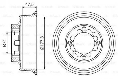 Тормозный барабан BOSCH 0986477154 (фото 1)