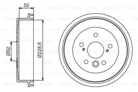 Тормозный барабан BOSCH 0986477168 (фото 1)