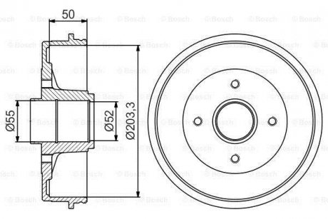 Гальмівний барабан BOSCH 0 986 477 171 (фото 1)