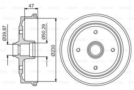 Тормозный барабан BOSCH 0 986 477 176 (фото 1)