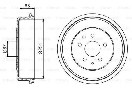 Тормозный барабан BOSCH 0986477183 (фото 1)