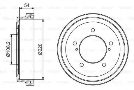 Тормозной барабан BOSCH 0986477213 (фото 1)