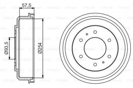 Тормозной барабан BOSCH 0986477220 (фото 1)