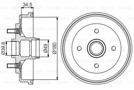 Тормозный барабан BOSCH 0 986 477 239 (фото 1)