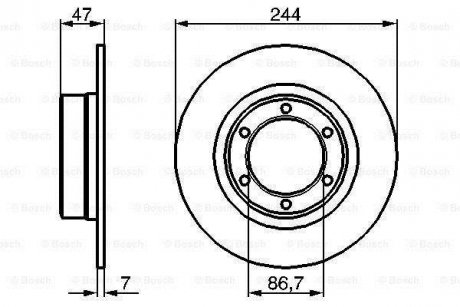 Тормозной диск BOSCH 0986478050 (фото 1)