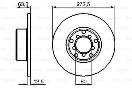 Тормозной диск BOSCH 0 986 478 057 (фото 1)