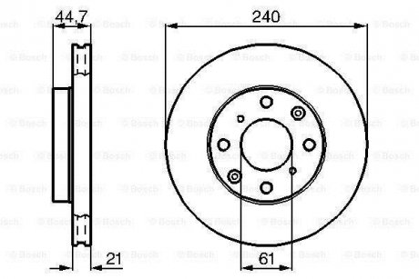 Тормозной диск BOSCH 0986478115